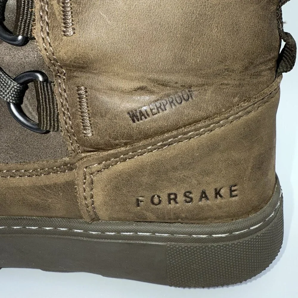 Forsake Lucie Boot Brown Waterproof Leather Size 6.5 Outdoor Sneaker Side Zip